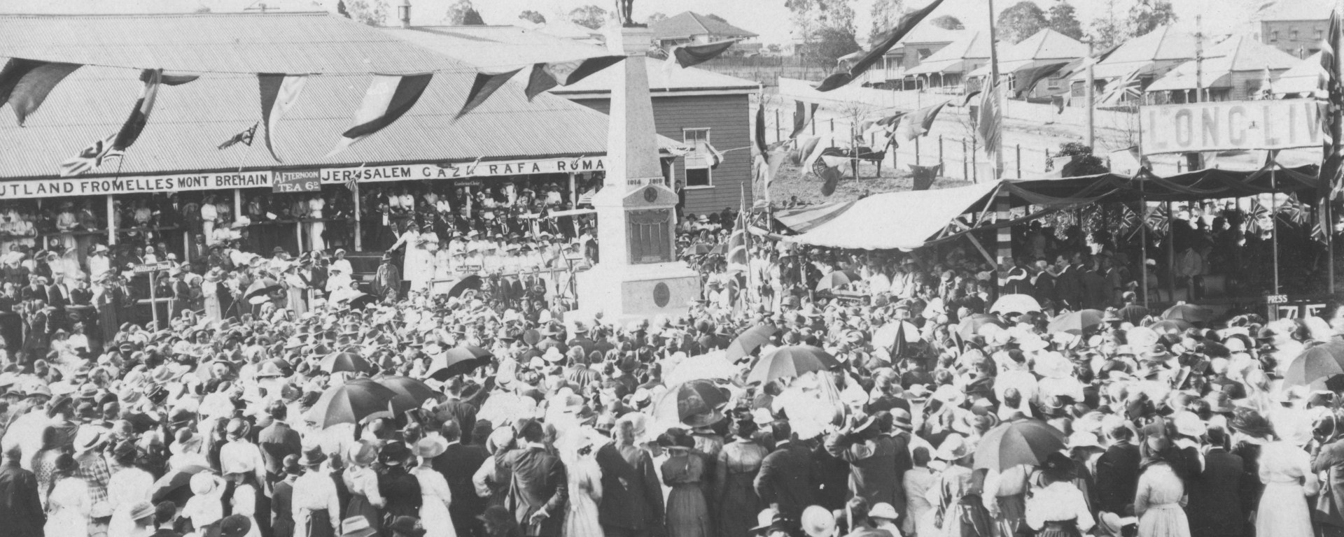 Unveiling Ceremony of the Memorial at the Ipswich Railway Workshops, September 1919.